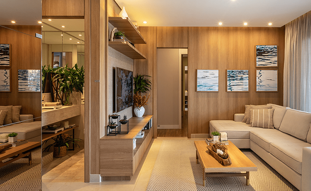Apartamento integrado com layout otimizado