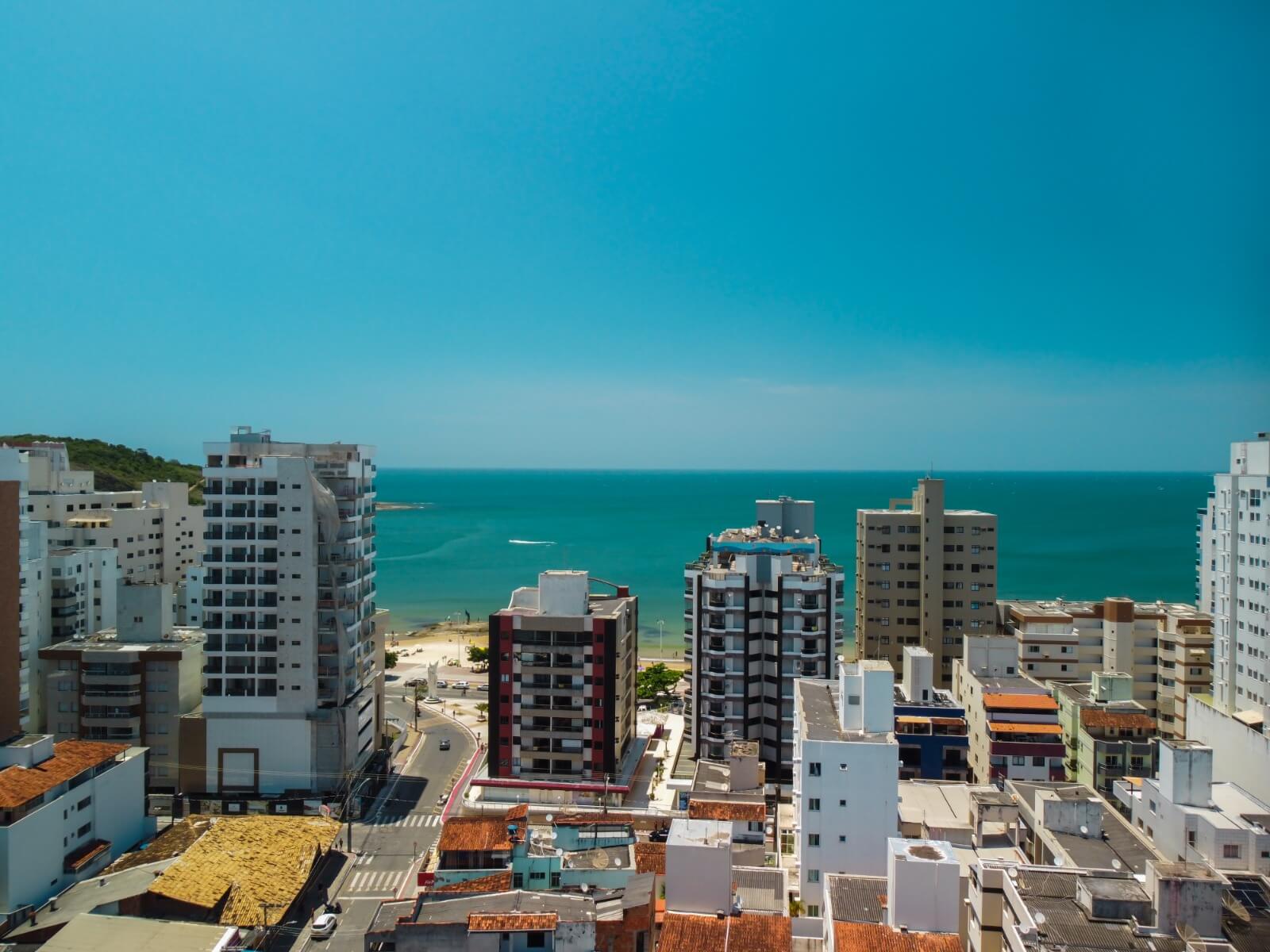 Vista elevada de um apartamento em Guarapari